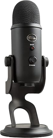 Logitech for Creators Blue Yeti Micrófono USB para Grabación, Streaming, Gaming, Podcasting en PC y Mac, Micro de Condensador para Ordenador, Soporte Ajustable, Plug&Play - Negro