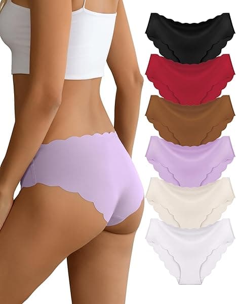 Bragas Mujer Suaves y Respetuosas con La Piel Bragas Sin Costuras Mujer Pack de 6