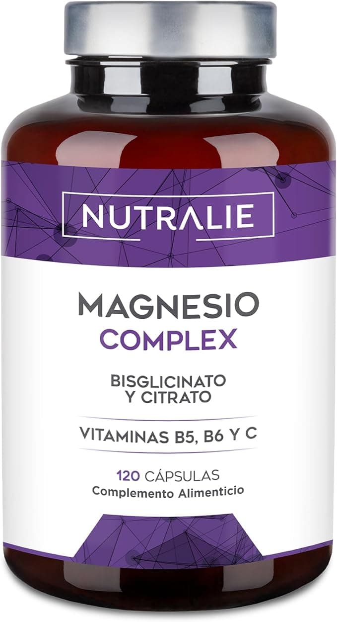 Citrato de Magnesio 1545mg + Magnesio Bisglicinato 600mg - Reduce Cansancio y Fatiga - Magnesium Complex Alta Biodisponibilidad - 120 Cápsulas Veganas Nutralie