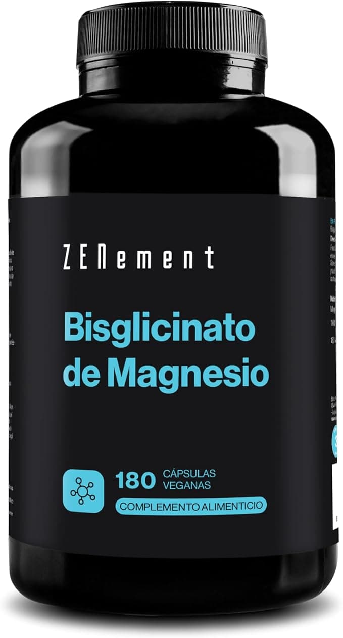 Bisglicinato de Magnesio, 350 mg de magnesio elemental/dosis diaria | 180 Cápsulas de Magnesio Bisglicinato (Suministro 3 meses) | Reduce Cansancio, Fatiga | Alta Absorción y Asimilación | Zenement