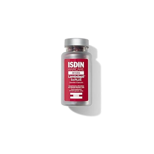 ISDIN Lambdapil 5 Alfa Plus, 60 Cápsulas Anticaída del Cabello, Duración 2 meses, Complemento Alimenticio para la caída Progresiva del cabello, con Zinc, Biotina, Serenoa repens, Vitaminas Grupo B
