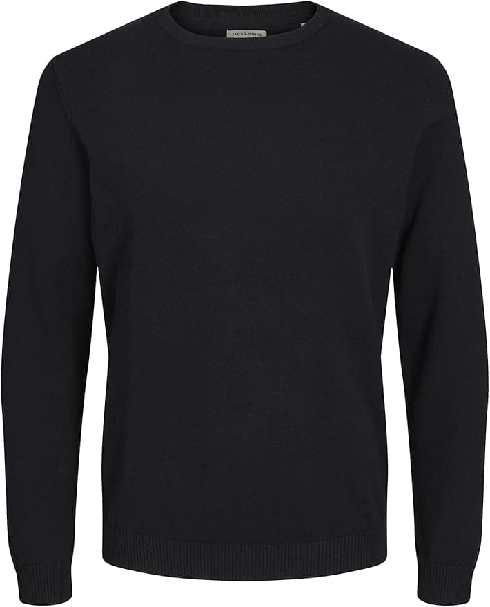 JACK & JONES Sudadera Ligera de Manga Larga Cuello Redondo básica JJEBASIC