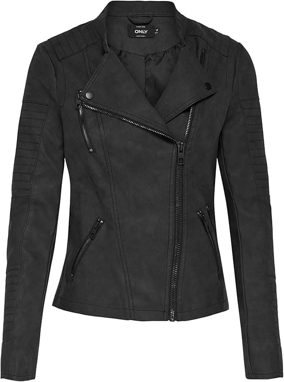 ONLY Leather Look Biker Jacket ONLAVA Leather Look Biker Jacket