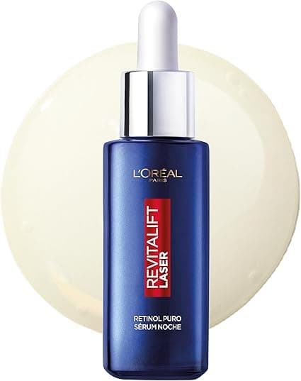 L'Oreal Paris Dermo Expertise Sérum de Noche Revitalift Laser con Retinol Puro, Cuidado Antiedad, Corrige Arrugas Profundas, 30 ml (Paquete de 1)