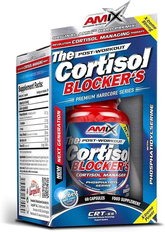 Amix The Cortisol Blocker´s 60 Caps es un producto basado en una combinación del reconocido fosfolípidofosfatidilserina y de extracto de Bacopa monnieri.