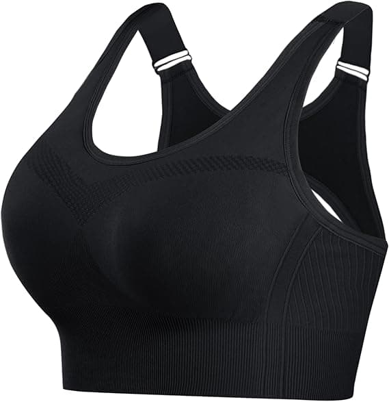Litherday Sujetador Deportivo Mujer Alto Impacto Push Up Top Deportivo Sin Costuras con Espalda Ajustable Bra Deportivo de Alta Sujeción para Fitness Yoga Running y Entrenamiento S-XXL