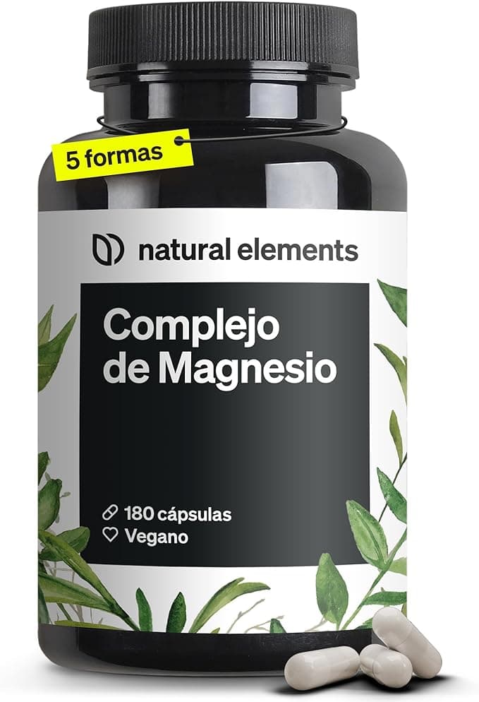Complejo de Magnesio - Premium: De 5 compuestos - citrato + bisglicinato + óxido de magnesio - 400mg por dosis diaria - Probado en laboratorio, vegano