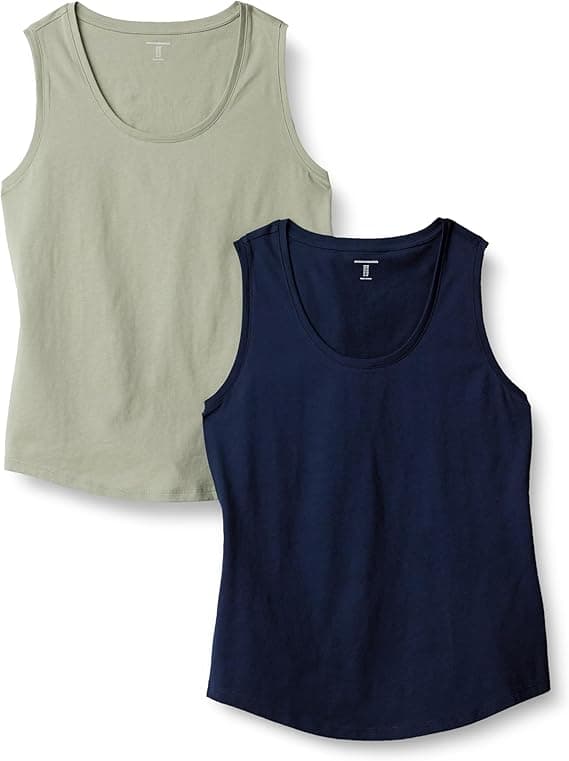 Amazon Essentials Mujer Top Sin Mangas 100% Algodón de Corte Regular