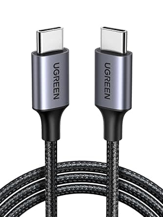 UGREEN Cable USB C 60W PD 3.0, Tipo C Carga Rápida Nylon Compatible con iPhone 17 Pro Max Air/16/15 Plus Pro Max, Galaxy S25 S24 S23 A53, Pixel 8 9, PS5, etc. 1M