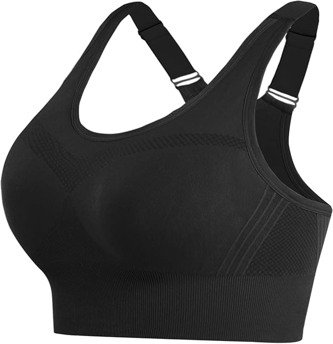 Litherday Sujetador Deportivo Mujer Alto Impacto sin Aros con Almohadillas Extraíbles Bra Deportivo Push Up para Yoga Running Fitness y Entrenamiento Tallas S-XXL