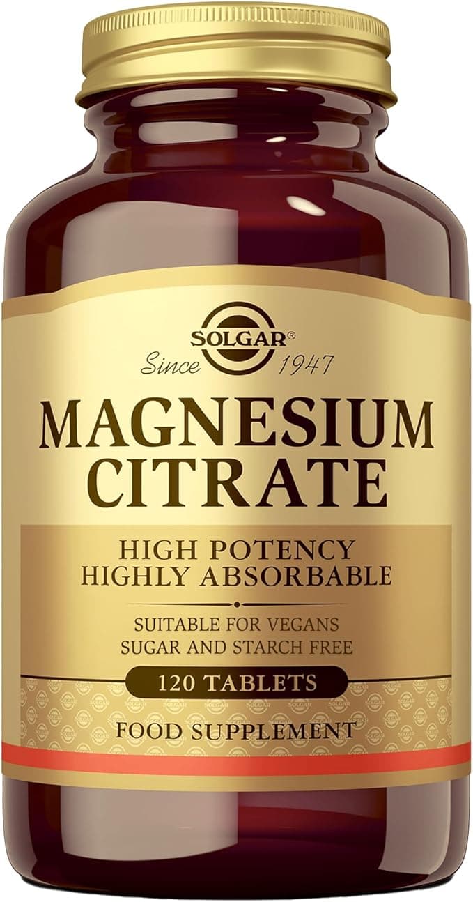 Solgar | Magnesium Citrate | Suplemento Alimenticio que Reduce la Fatiga | Con Magnesio | Para Hombre y Mujer | 120 Cápsulas