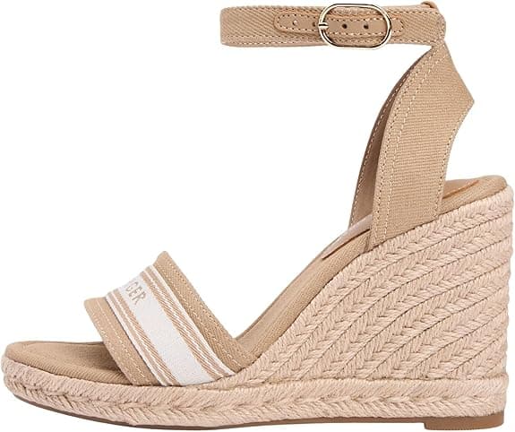 Tommy Hilfiger High Wedge Espad Webbing Fw0fw09342, Alpargatas de cuña Mujer