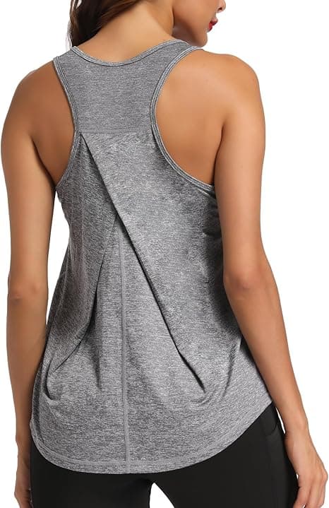 Gym Tops para Mujer Camisetas sin Mangas Yoga Fitness Camisetas Racerback Sports Top Mujer
