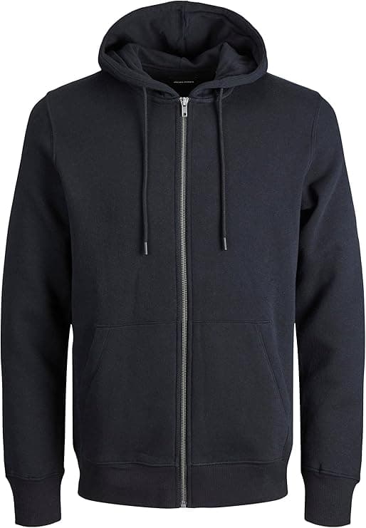JACK & JONES Zip Hoodie Plain Zip Hoodie