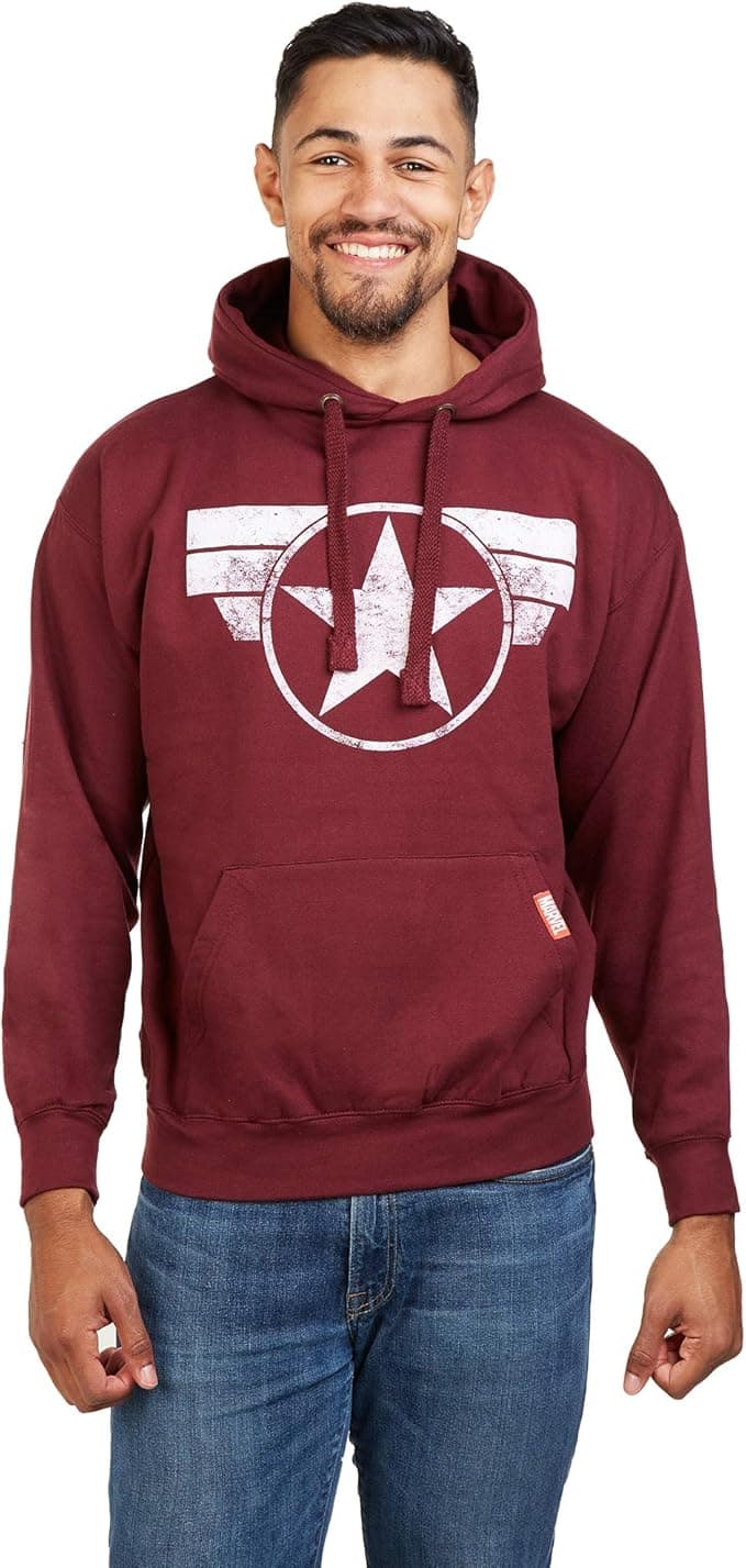 Marvel Captain America - Cap Logo Capucha Hombre (Pack de 1)