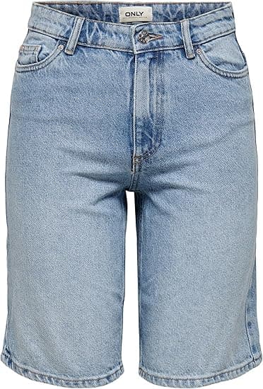 ONLY Shorts de Mujer con Cinco Bolsillos y Cremallera