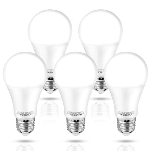 Aigostar - Bombilla LED E27, 12W, Luz calida 3000K, 1170 lúmenes, Ángulo 280°,no regulable - 5 unidades
