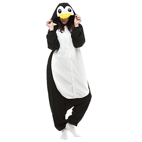 BGOKTA Disfraces de Cosplay para Adultos Pijamas de Animales One Piece pingüino,S