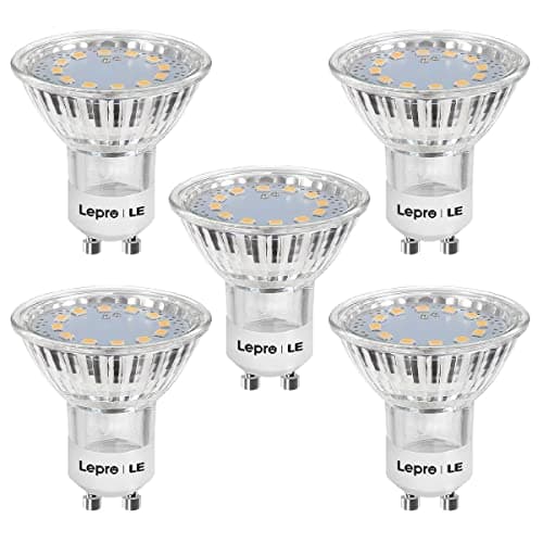 Lepro Bombillas LED GU10, blanco cálido de 2700 K, equivalente a foco halógeno de 35 W, bombillas GU10 de ahorro de energía de 3 W, 250 lm, ángulo de haz de 100°, no regulable, CA 220-240 V, paquete