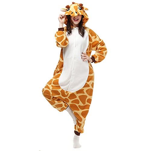 BGOKTA Pijamas Animales Mujer Disfraces de Cosplay para Adultos Pijama Jirafa Enteros, S