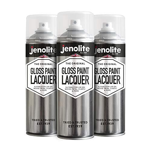JENOLITE Spray de Laca Transparente | BRILLO | 3x500ml | Acabado Claro | Barniz Transparente | Protege la superficie y la pintura de la corrosión y el daño UV | Sellador que no amarillea