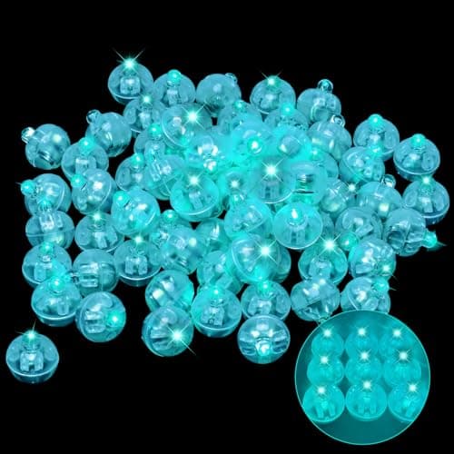 YeahBoom 120 Piezas Mini Luces de Globo LED,Flash Luces LED de Decoración para Cumpleaños, Boda, Navidad, Halloween, Fiesta